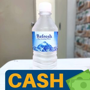 mineral water cash